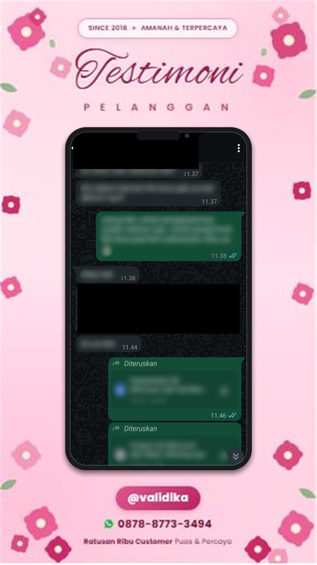 Bukti testimoni pelanggan