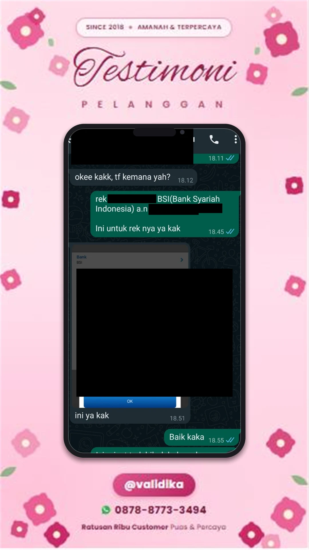 Bukti testimoni pelanggan
