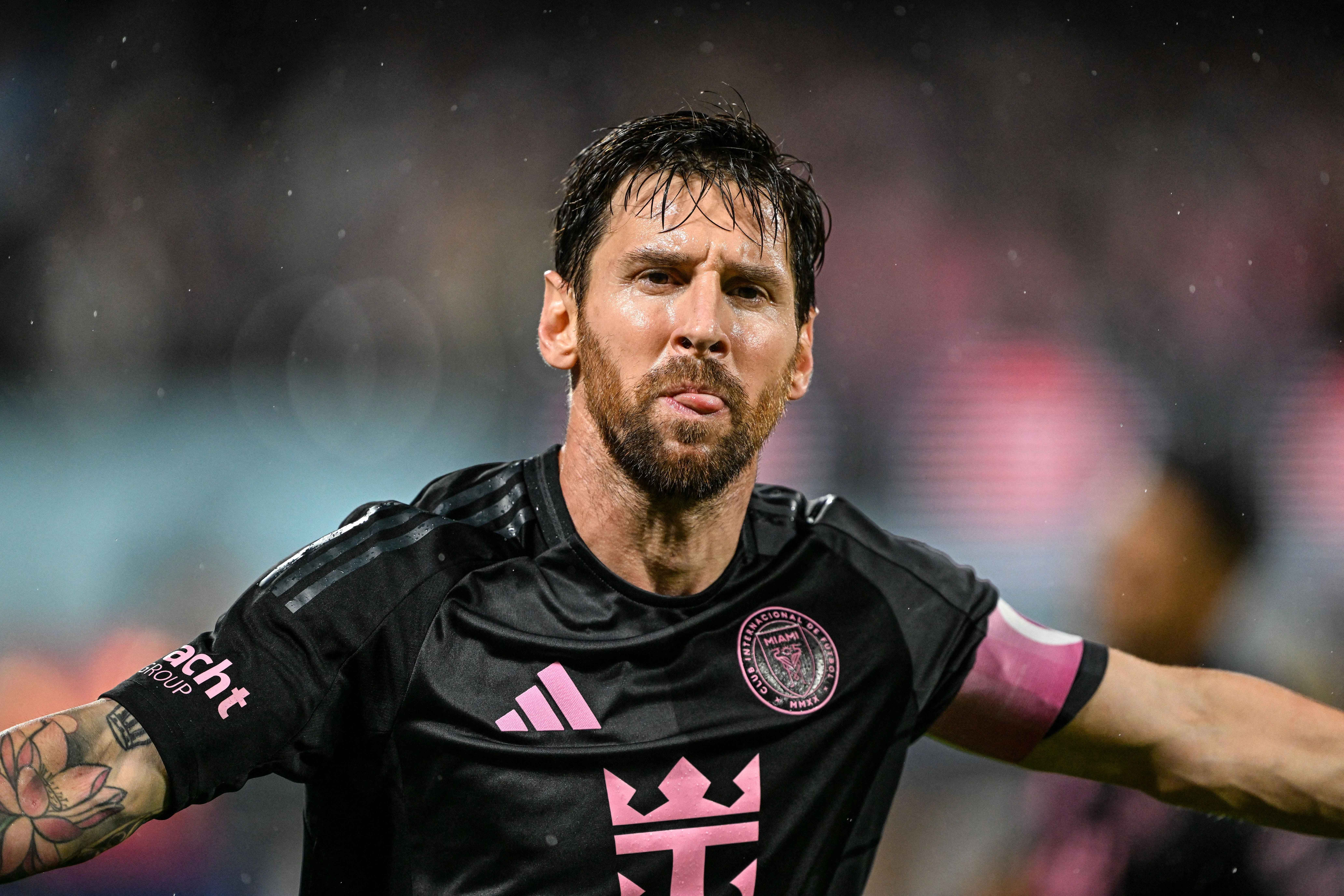 Lionel Messi con la camiseta de Inter Miami en un partido de la MLS (beIN SPORTS).