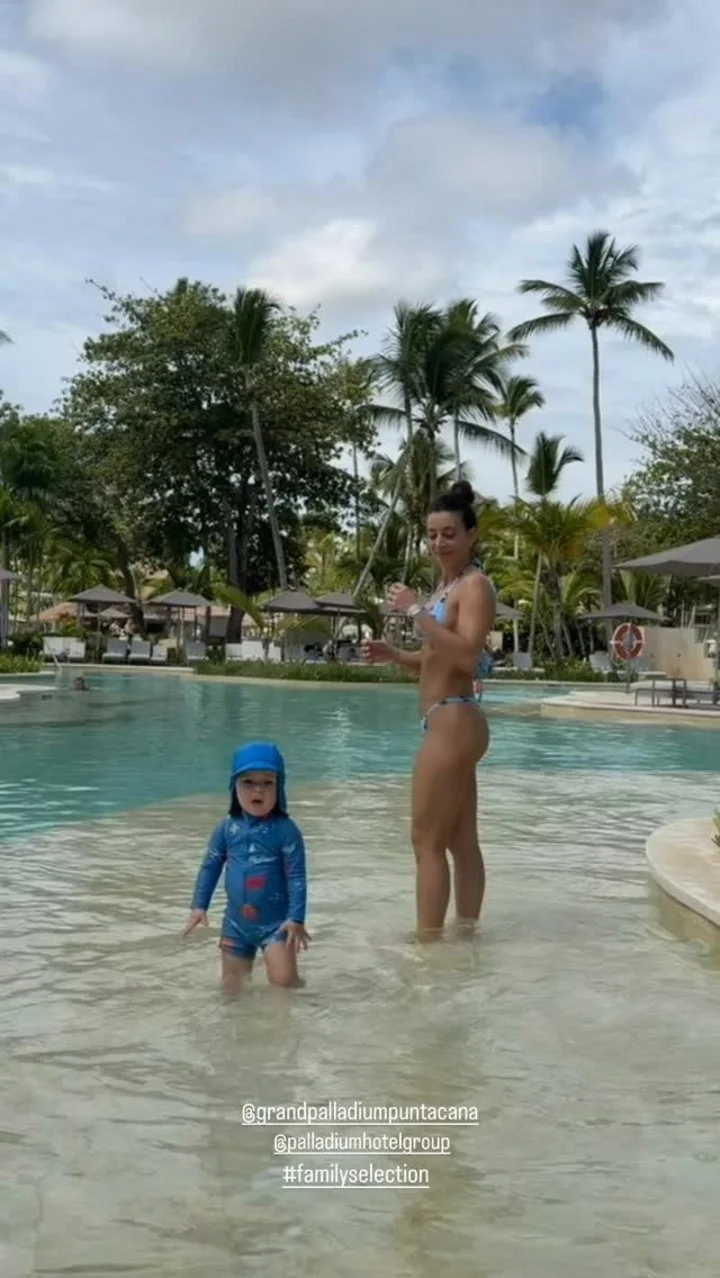 Sol Pérez disfruta de sus vacaciones en Punta Cana junto a su hijo Marco