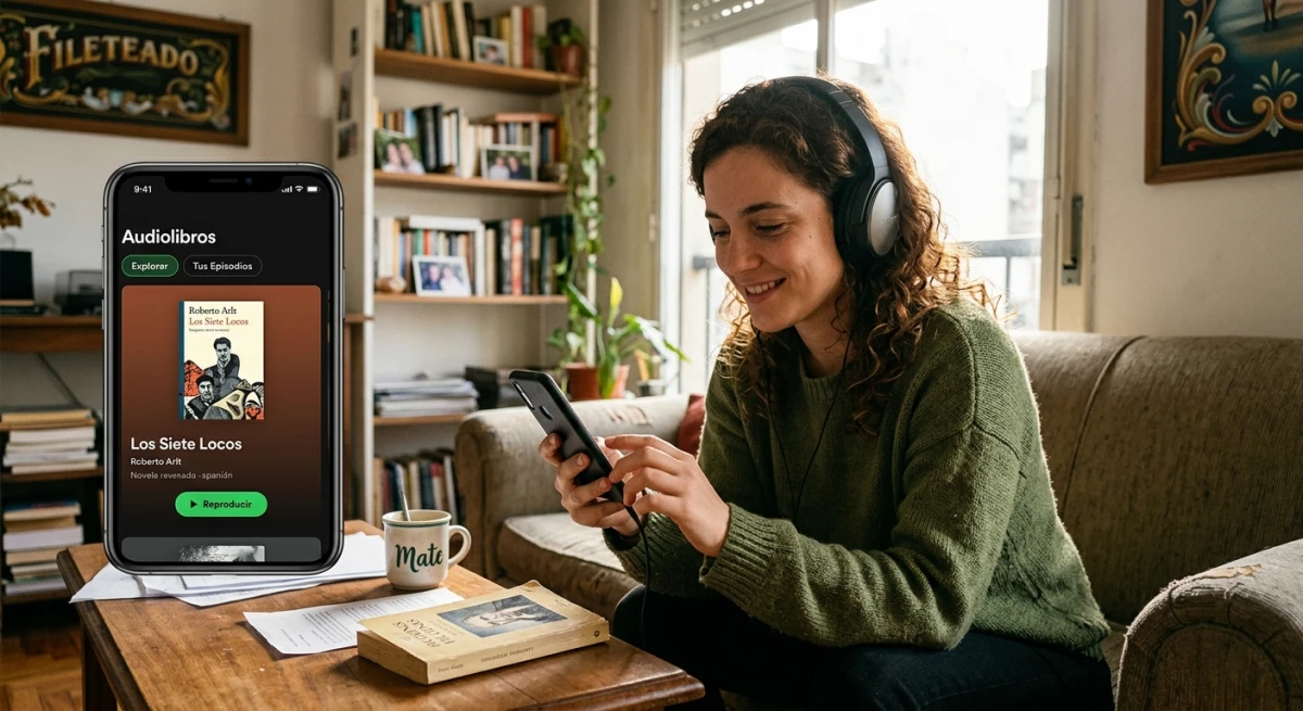 Spotify incorpora su catálogo de audiolibros en Argentina con el complemento Audiolibros+