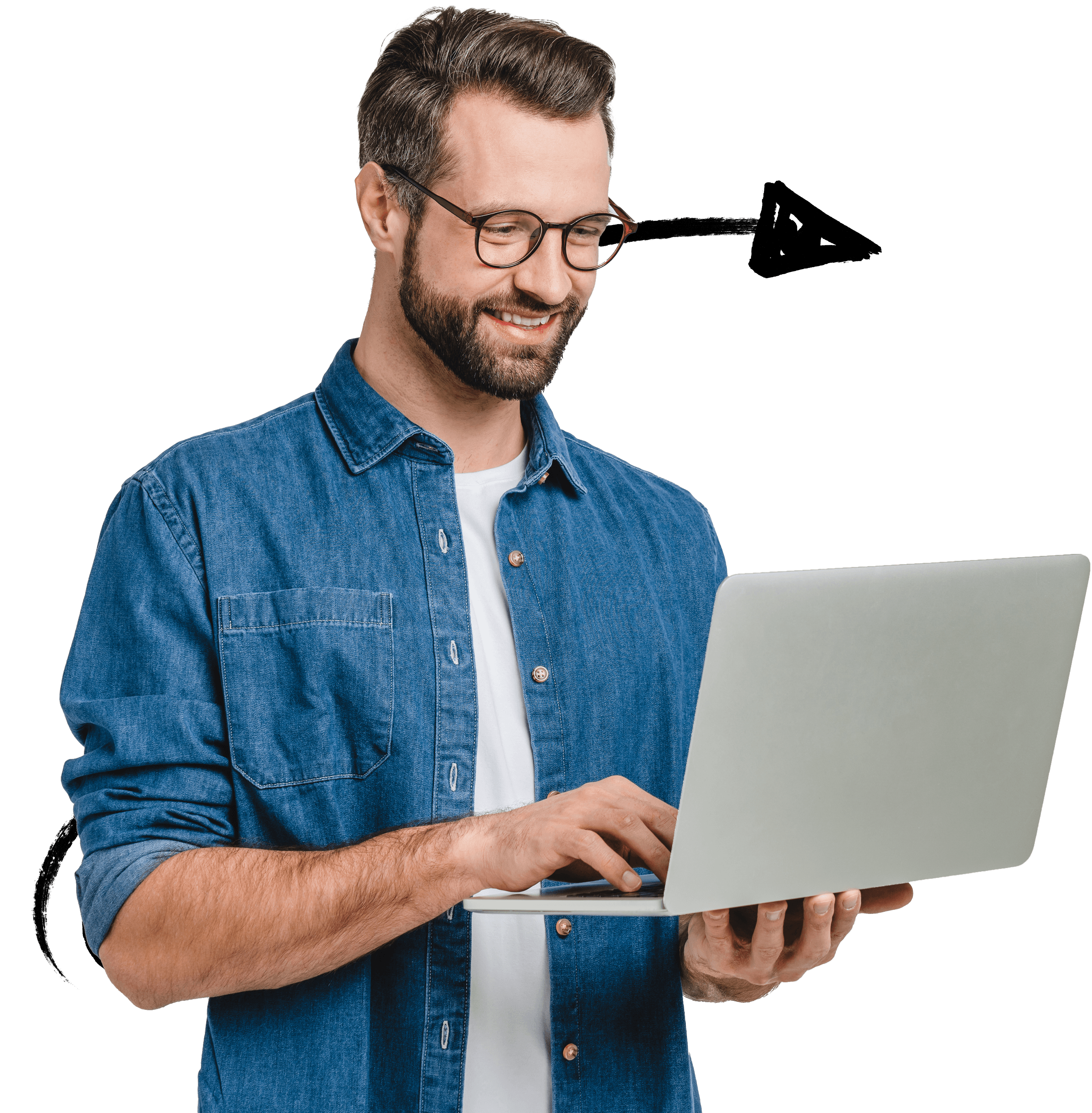 Hombre con computadora