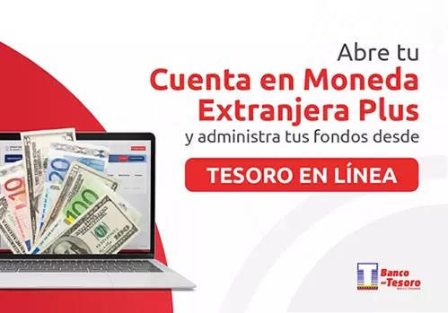 Cuenta en divisas Banco del Tesoro - Publicidad