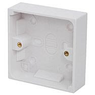 1 Gang 28mm Surface Mount Electrical Pattress Box White