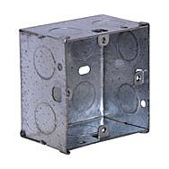 1 Gang 35mm Steel KO Flush Metal Back Box