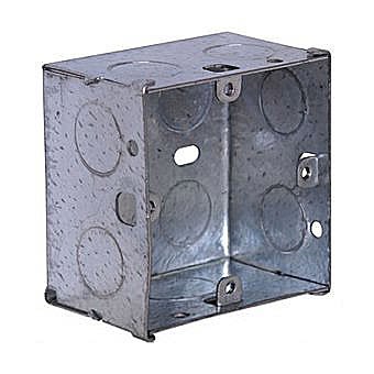 1 Gang 35mm Steel KO Flush Metal Back Box