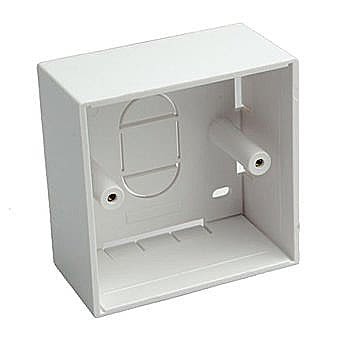 1 Gang 45mm Deep Surface Mount Electrical Pattress Box White