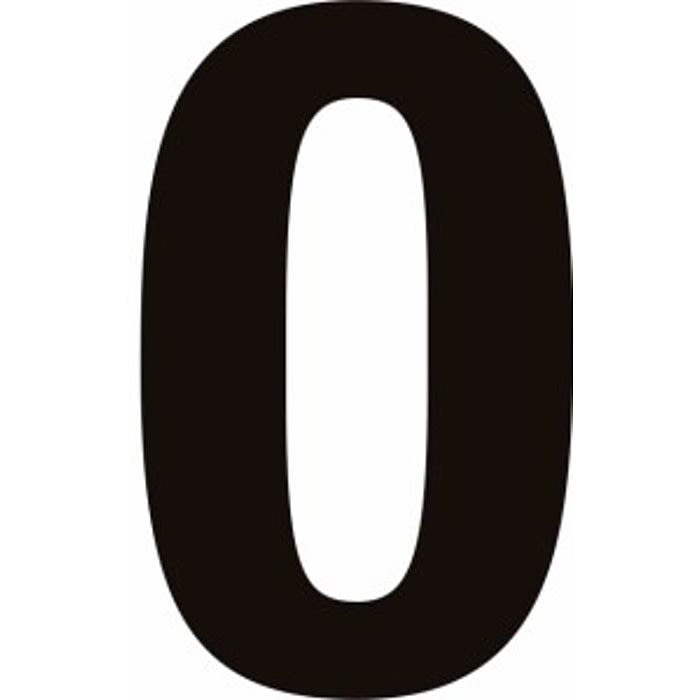 150mm Black Self Adhesive Vinyl Number 0 Ray Grahams DIY Store