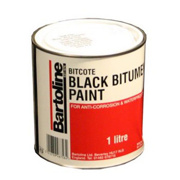 1ltr Tin Bitcote Black Bitumen Paint BS.3416 Ray Grahams DIY Store