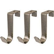 3 Polished Chrome Over the Door Hooks