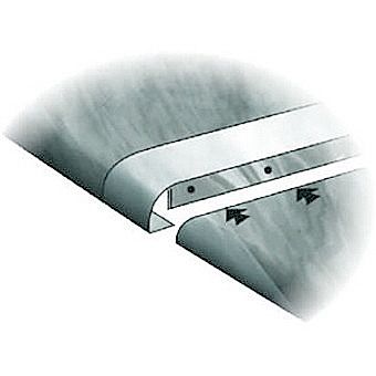 40mm Matt Silver Straight Worktop Jointing Section