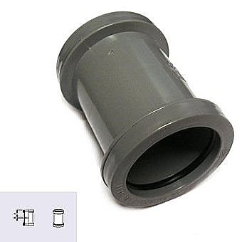 40mm Waste Straight Connector W922 Grey