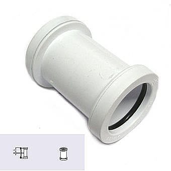 40mm Waste Straight Connector W922 White