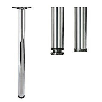 Adjustable Chrome Breakfast Bar Table Leg 710mm