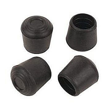 Black Rubber Leg Tips 22mm (Pack of 4)