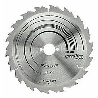 Bosch 230x2.6x30mm 18T Speedline Saw Blade 2608640804