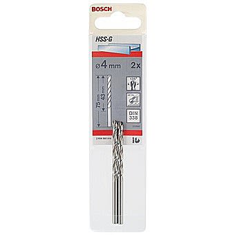 Bosch 4.0x70mm HSS Ground Metal Drill Bit 2 Pack 2608585916