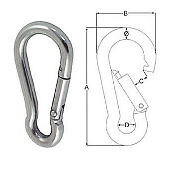 Carbine Hook ZP 10 x 100mm