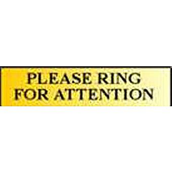 Centurion 2020 Please Ring For Attention Sign Gold