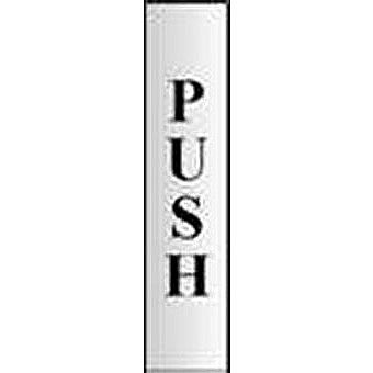 Centurion 2159 Push Vertical Sign Silver