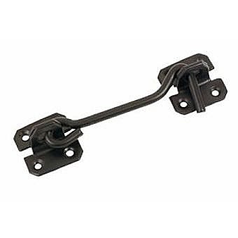 Centurion 4" Black Japanned Steel Cabin Hook & Keeper HE48P