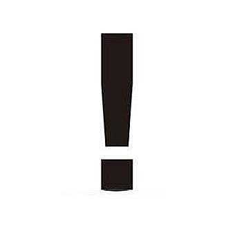 Centurion BH75!P Black Self Adhesive Vinyl Exclamation Mark !