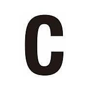 Centurion BH75CP Black Self Adhesive Vinyl Letter C