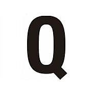 Centurion BH75QP Black Self Adhesive Vinyl Letter Q