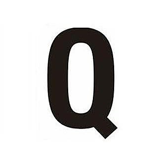 Centurion BH75QP Black Self Adhesive Vinyl Letter Q