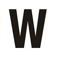 Centurion BH75WP Black Self Adhesive Vinyl Letter W