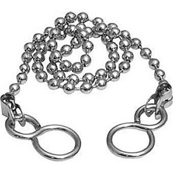 Centurion MC01P 12" Chrome Plated Ball Chain With Hooks