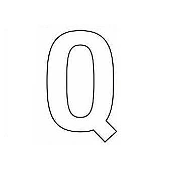 Centurion WH75QP White Self Adhesive Vinyl Letter Q