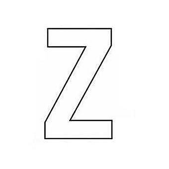 Centurion WH75ZP White Self Adhesive Vinyl Letter Z