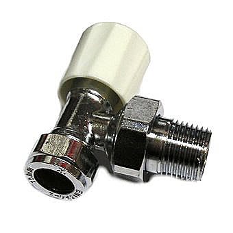 Chrome Radiator Valve 15mm Angled