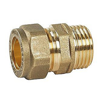 Compression Male Straight 10mm x 1/4 Inch