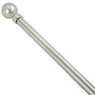 Deville 550Z Classic Silver Ball End Curtain Pole 1.2-2.1m