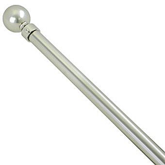 Deville 550Z Classic Silver Ball End Curtain Pole 1.2-2.1m