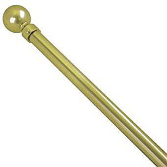 Deville 554Z Classic Antique Brass Ball End Curtain Pole 1.2-2.1