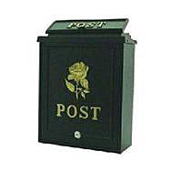 Deville Die Cast Gold Rose Postbox