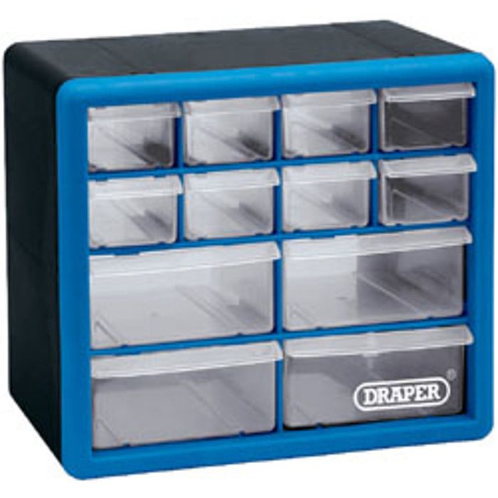 Draper 12 Drawer Storage Cabinet Organiser 260 X 160 X 230mm Ray Grahams Diy Store