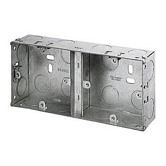 Dual 35mm Steel KO Flush Box