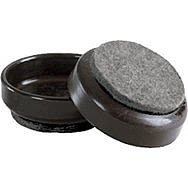 Felt Castor Cups 60mm (Pack of 4) Black