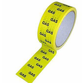 Gas Identification Hazard Tape Black and Yellow