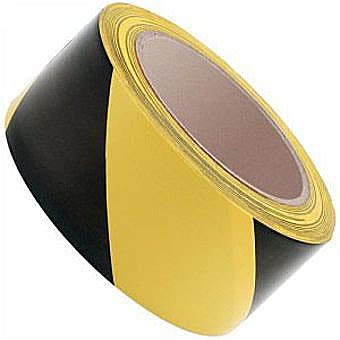 Hazard Tape Black and Yellow 33m x 50mm