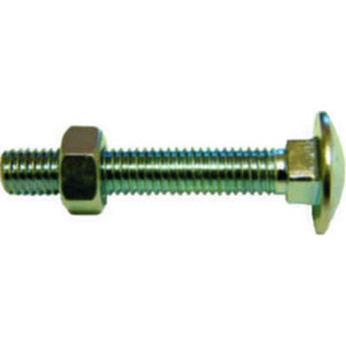M8 x 75mm ZP Small Carriage Bolts & Nuts (Pack of 7) Ray Grahams DIY