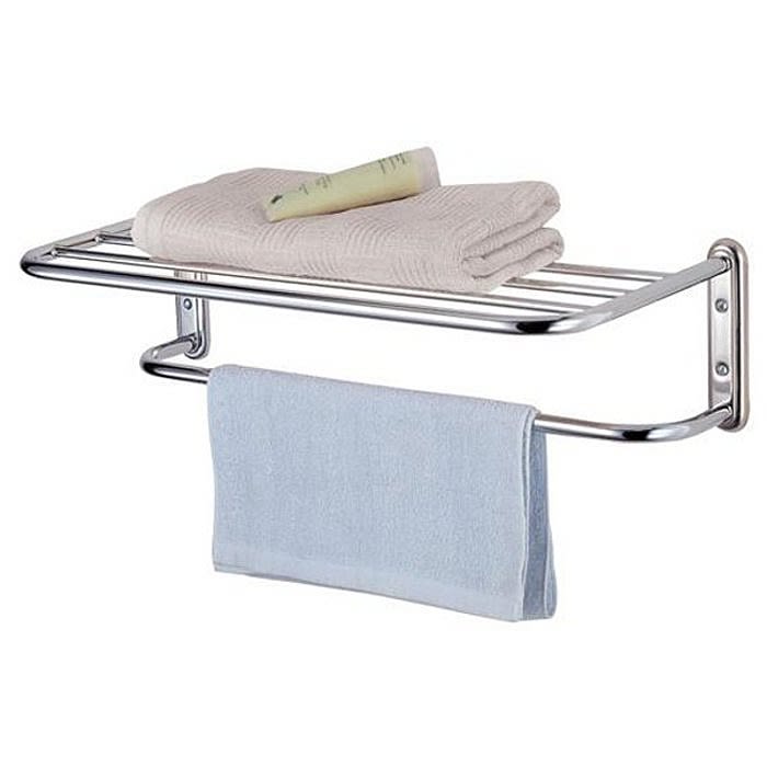 Wall Mounted Chrome Towel Rail & Shelf by Showerdrape Ray Grahams DIY
