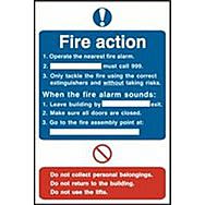 Spectrum 0165 Fire Action Procedure Sign