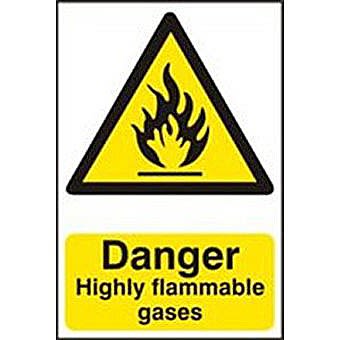 Spectrum 0904 DANGER Highly Flammable Gases Sign