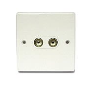 Twin TV - FM Coaxial Aerial Socket 961