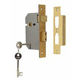 Union 2 Lever Mortice Lock 3" Polished Brass Y2295PB76